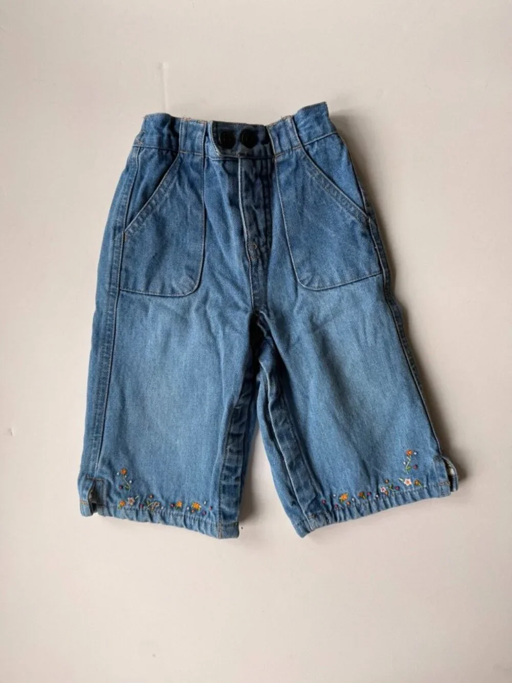 GAP Kids Floral Embroidered Jeans